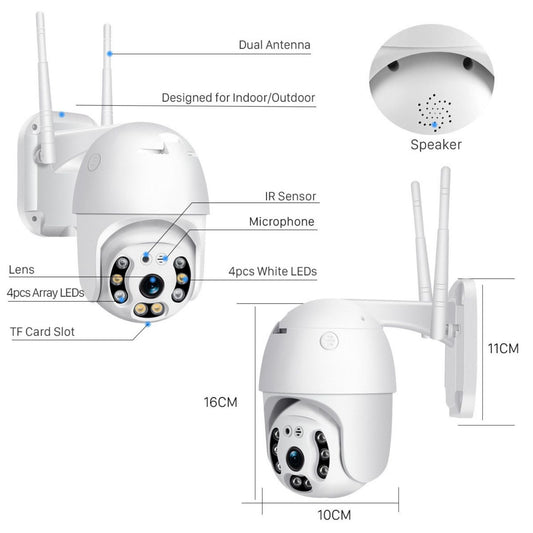 A6 3MP WiFi Camera with 10x Digital Zoom Pan/Tilt