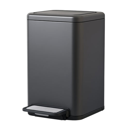Rygel 16 Gallon Dual Trash Can and Recycle Bin Combo - 2-Compartment Step Waste Bin
